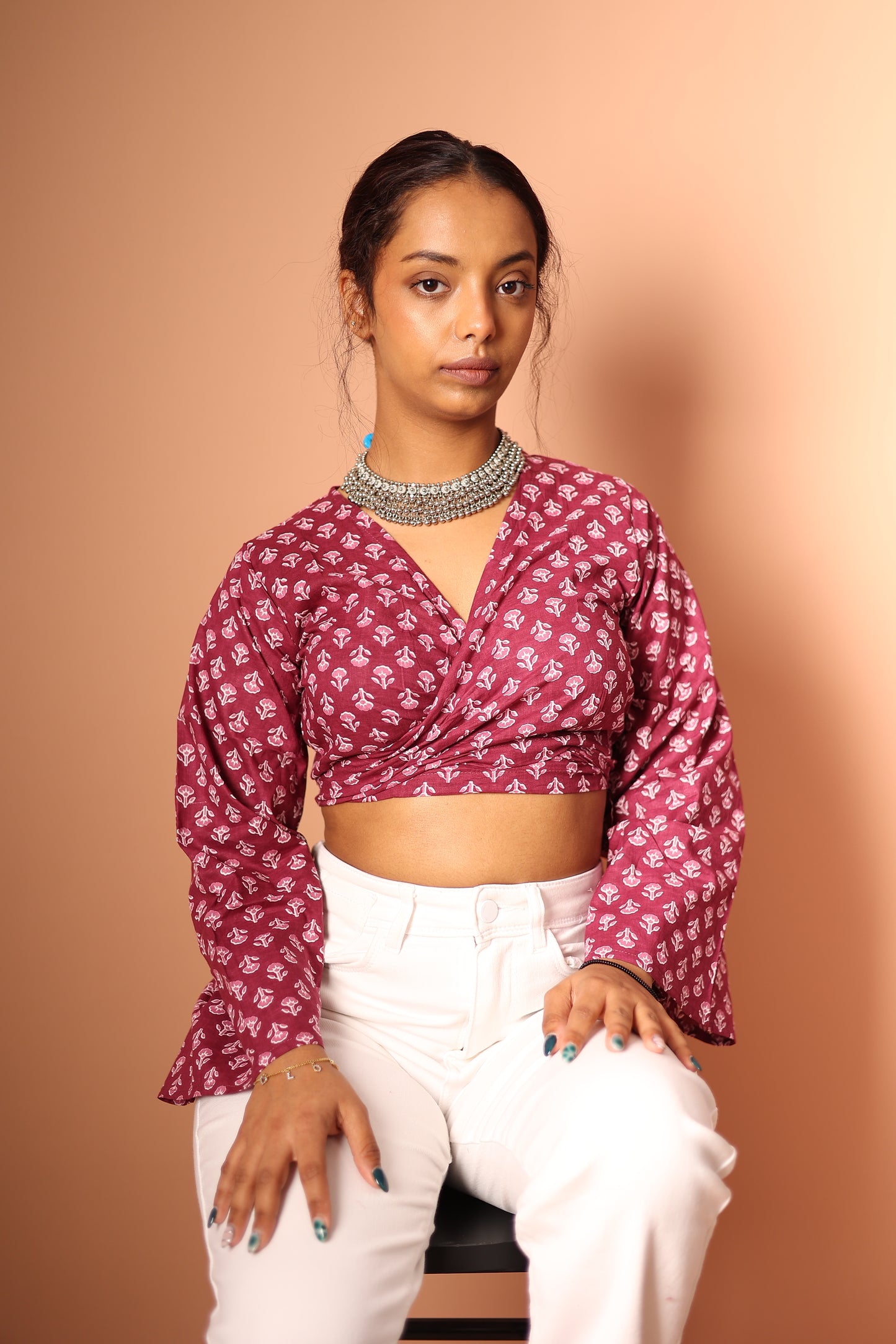 Wrap Top in Purple