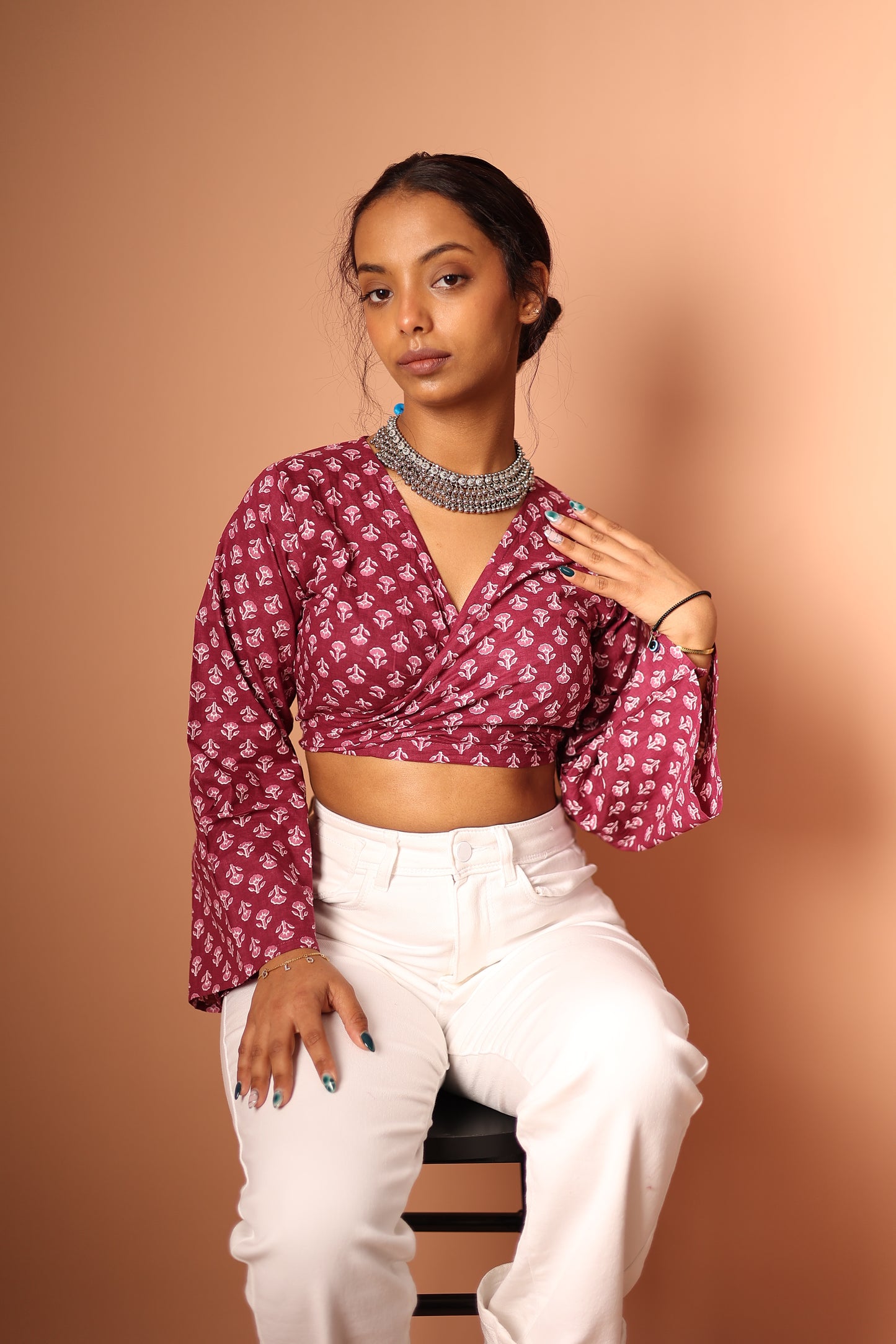 Wrap Top in Purple