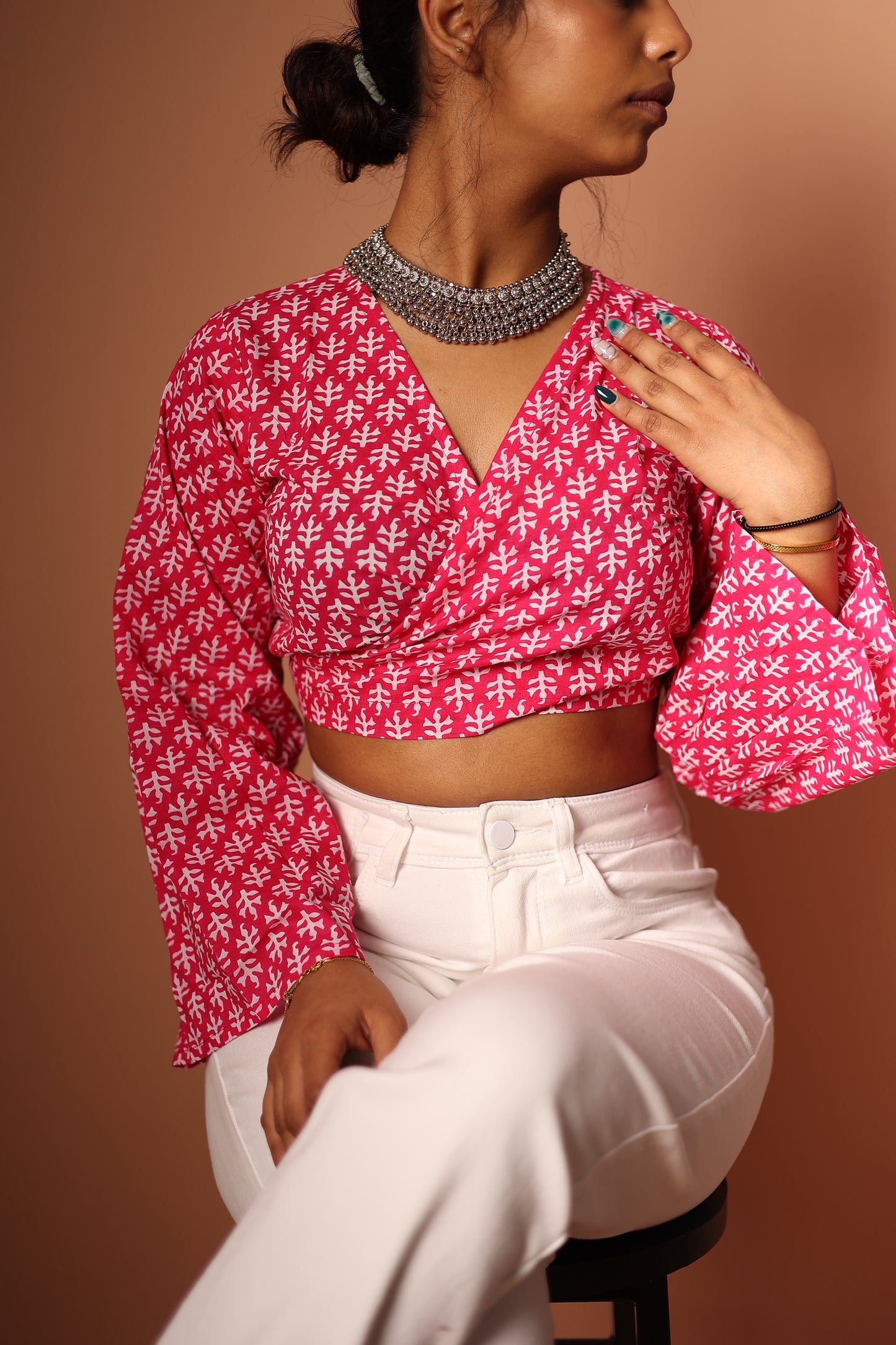 Wrap Top in Pink