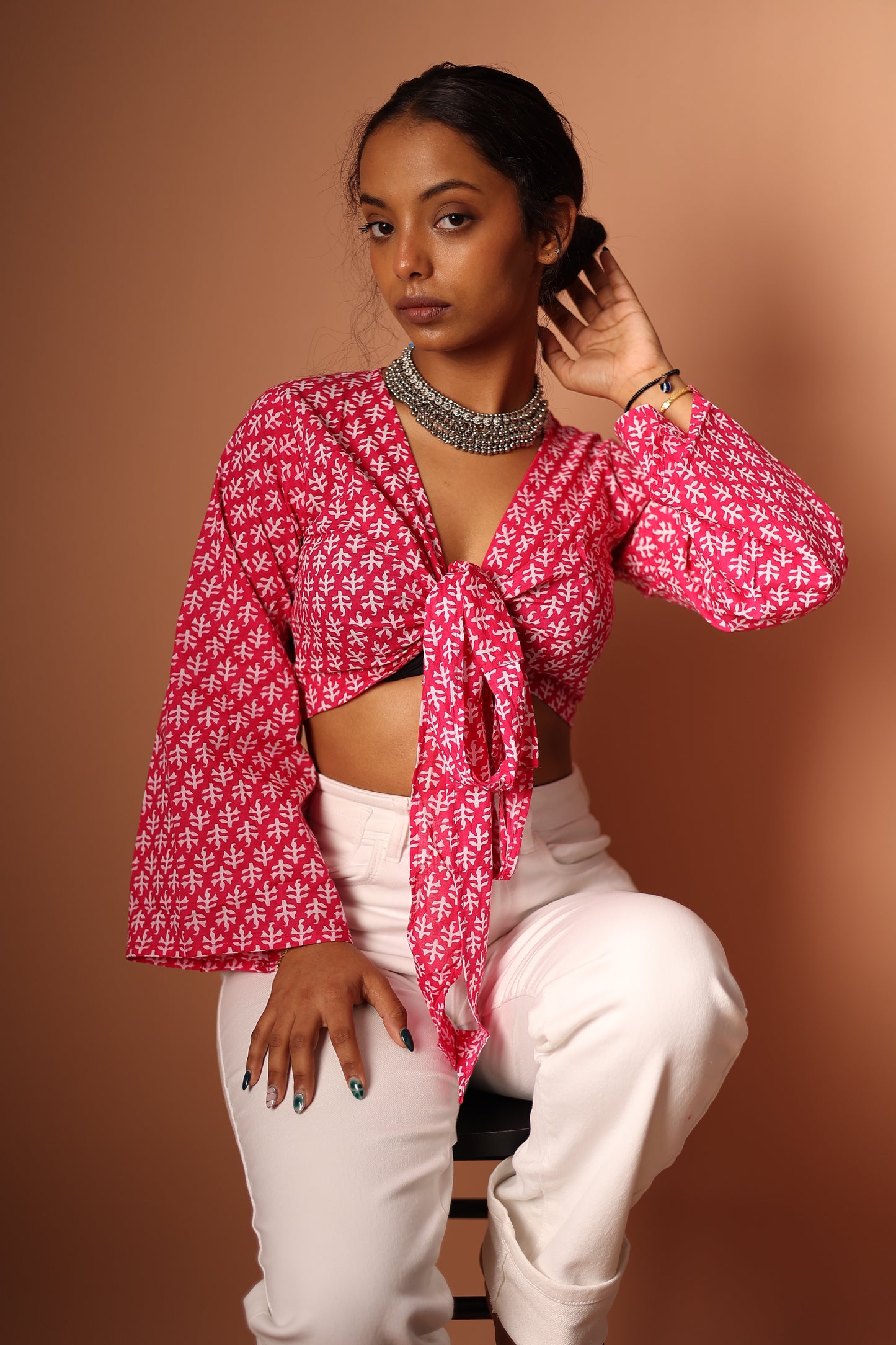 Wrap Top in Pink