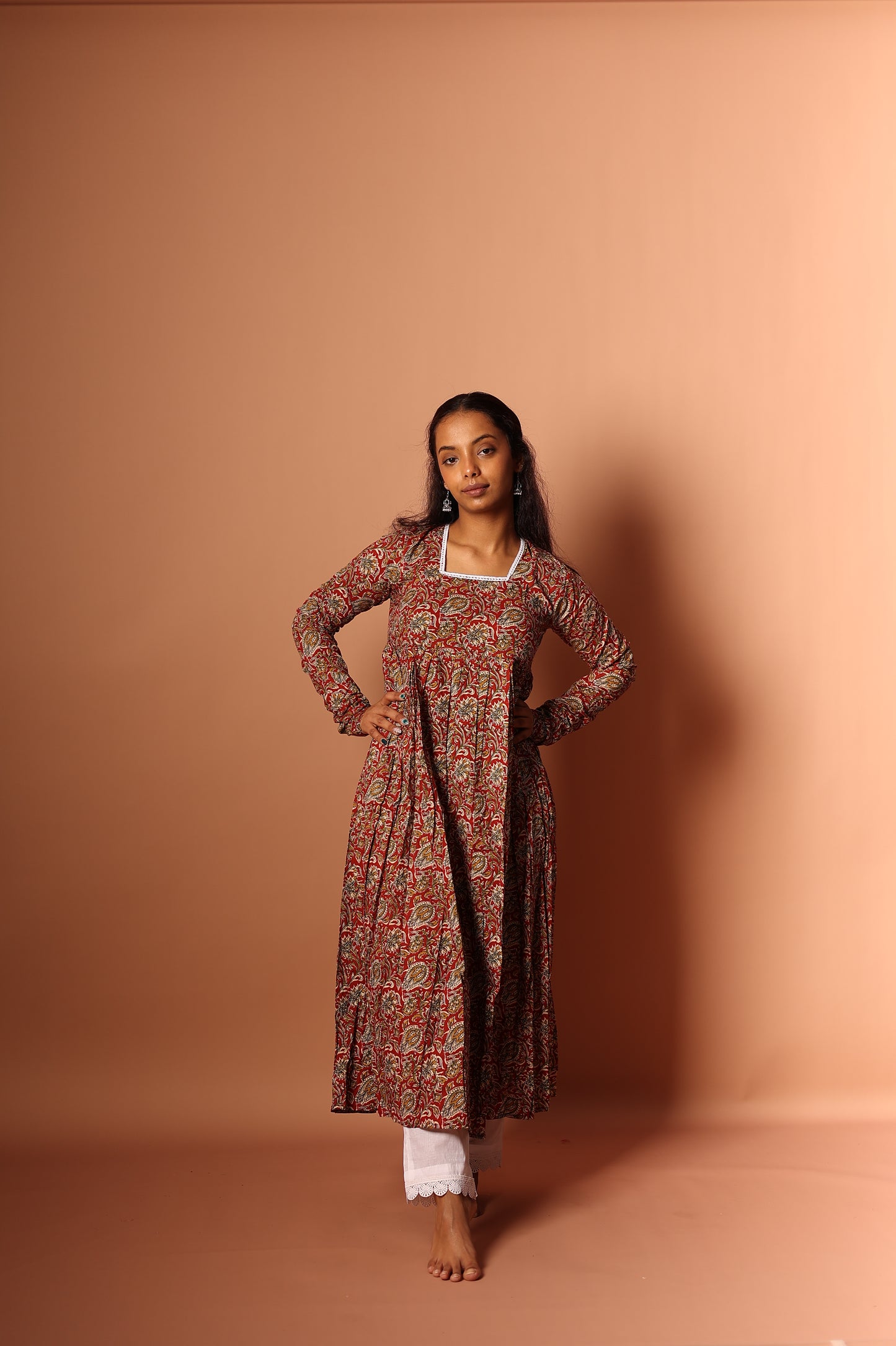 Red Anarkali Kurta Set