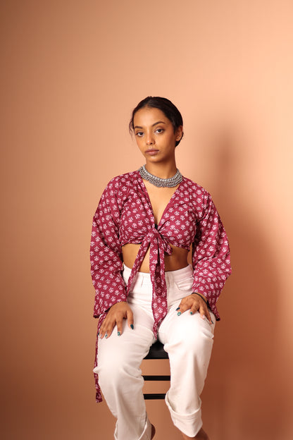 Wrap Top in Purple