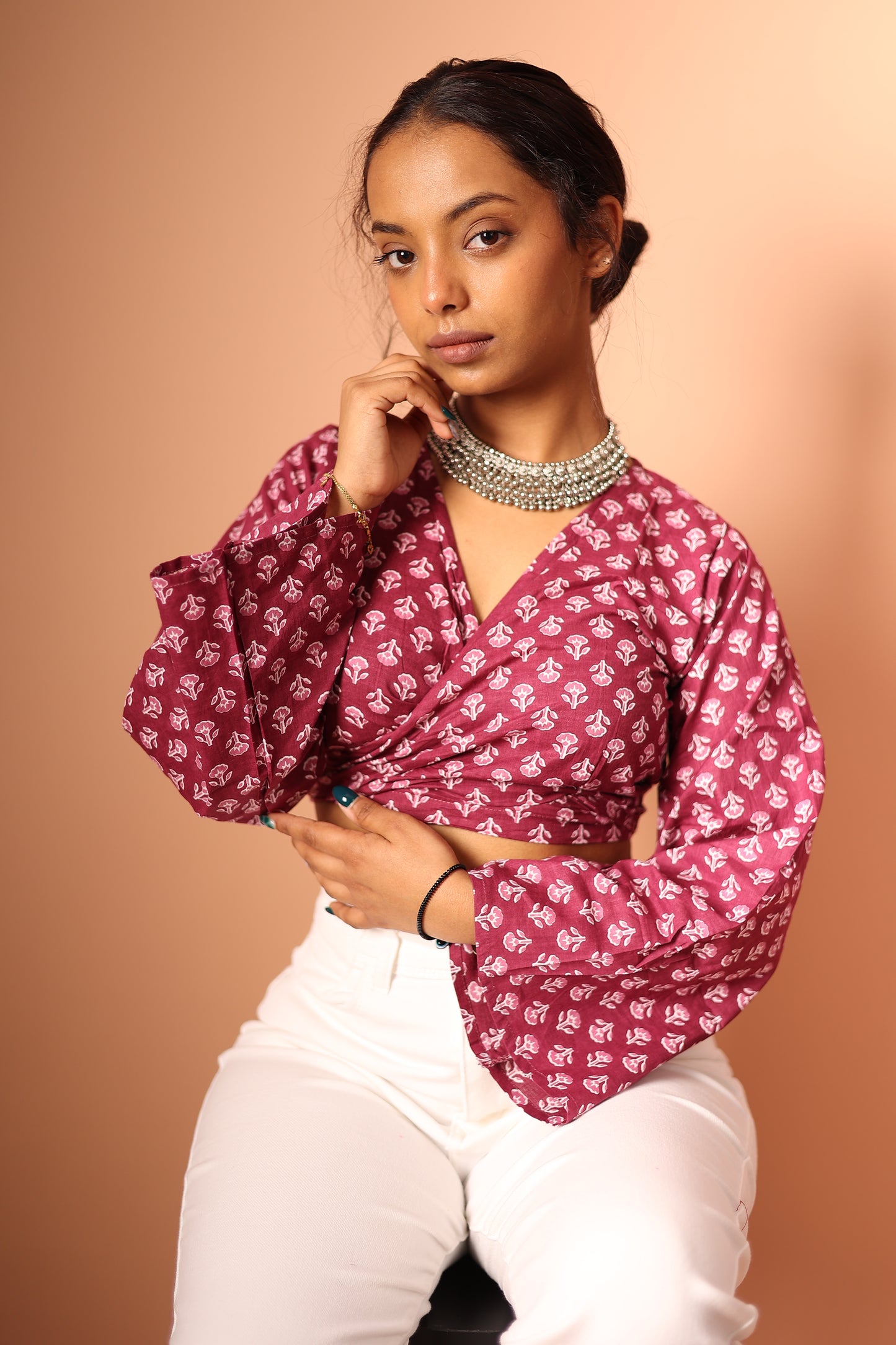 Wrap Top in Purple