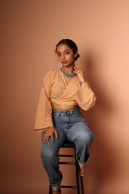 Wrap Top in Yellow