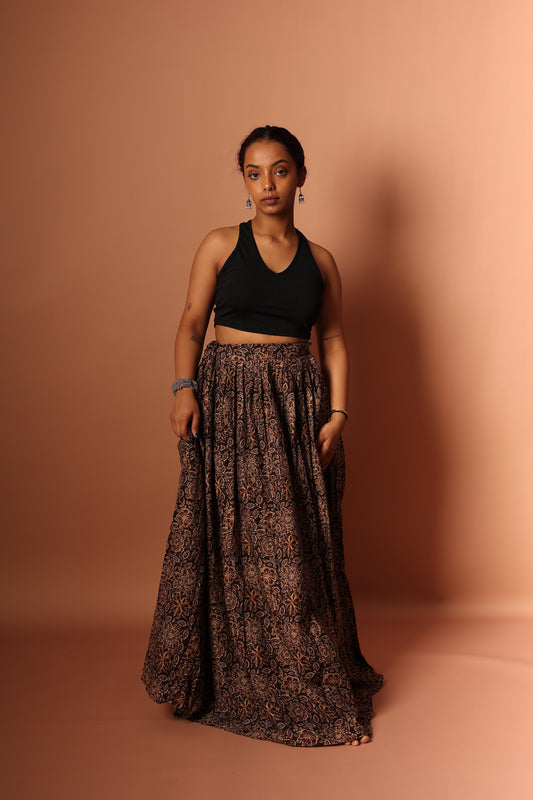 Maxi Skirt in Brown