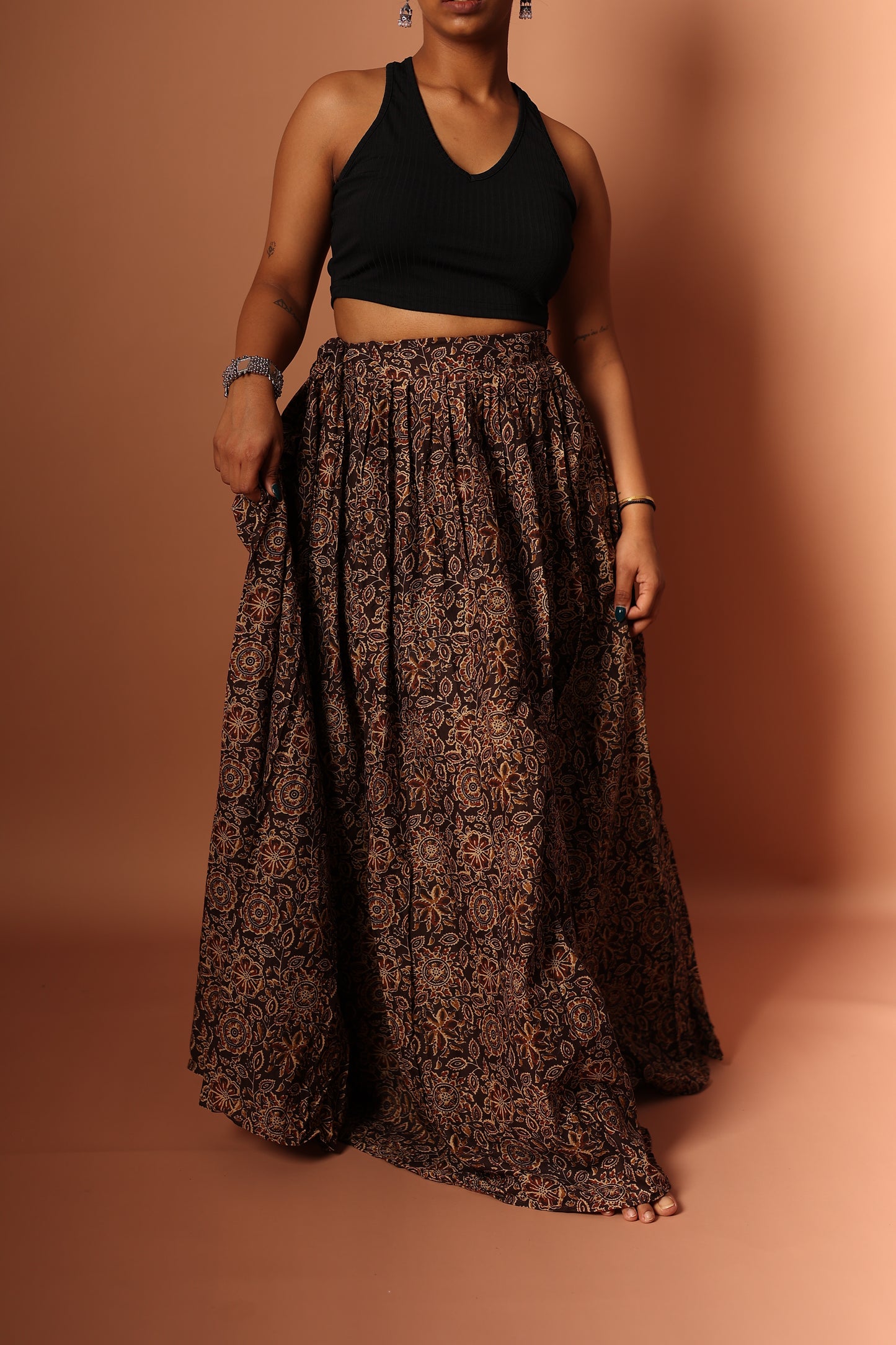 Maxi Skirt in Brown