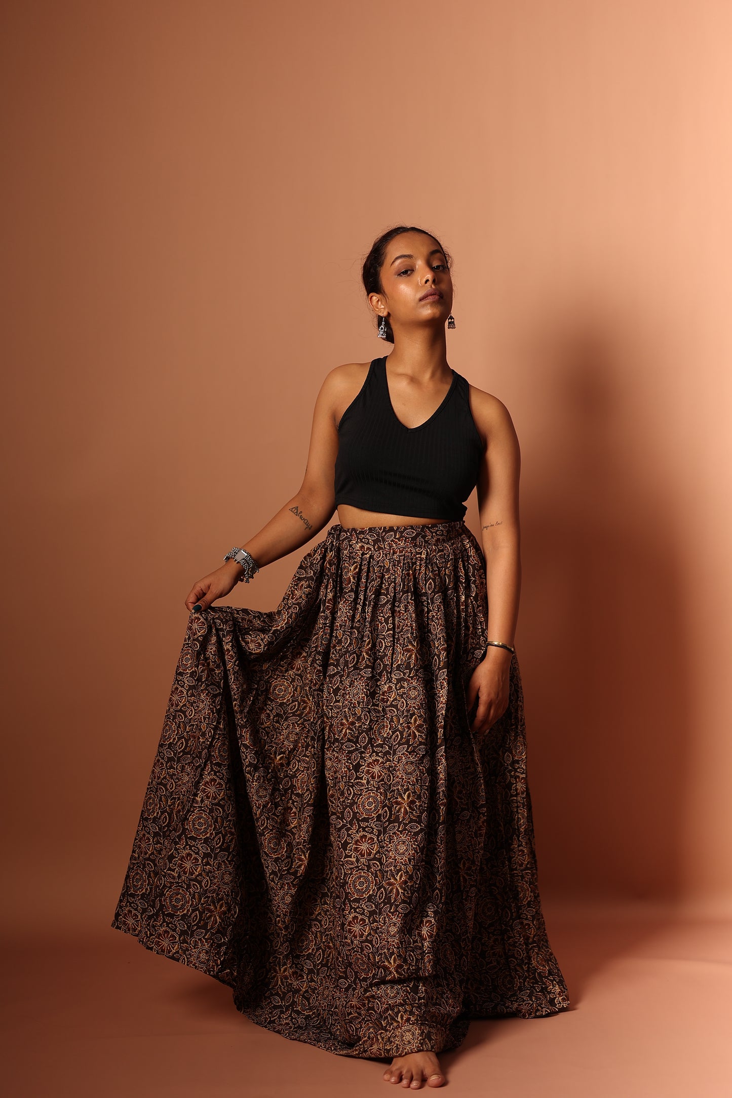 Maxi Skirt in Brown