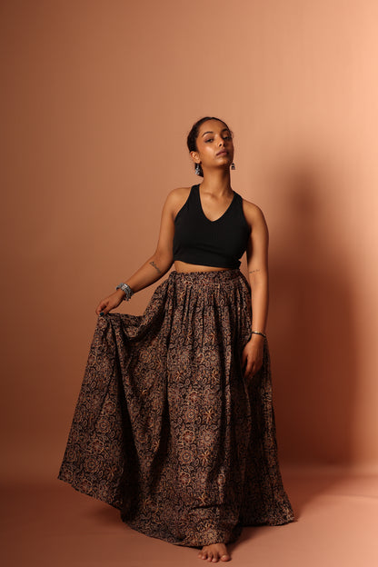 Maxi Skirt in Brown