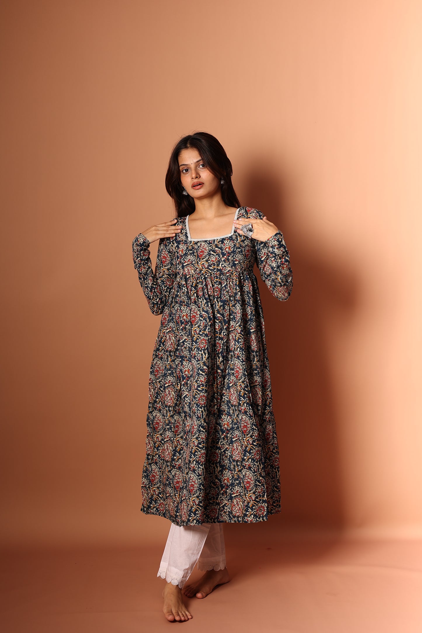 Blue Anarkali Kurta Set