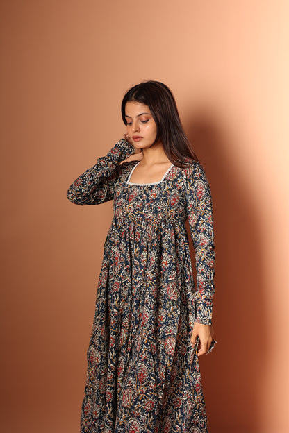 Blue Anarkali Kurta Set