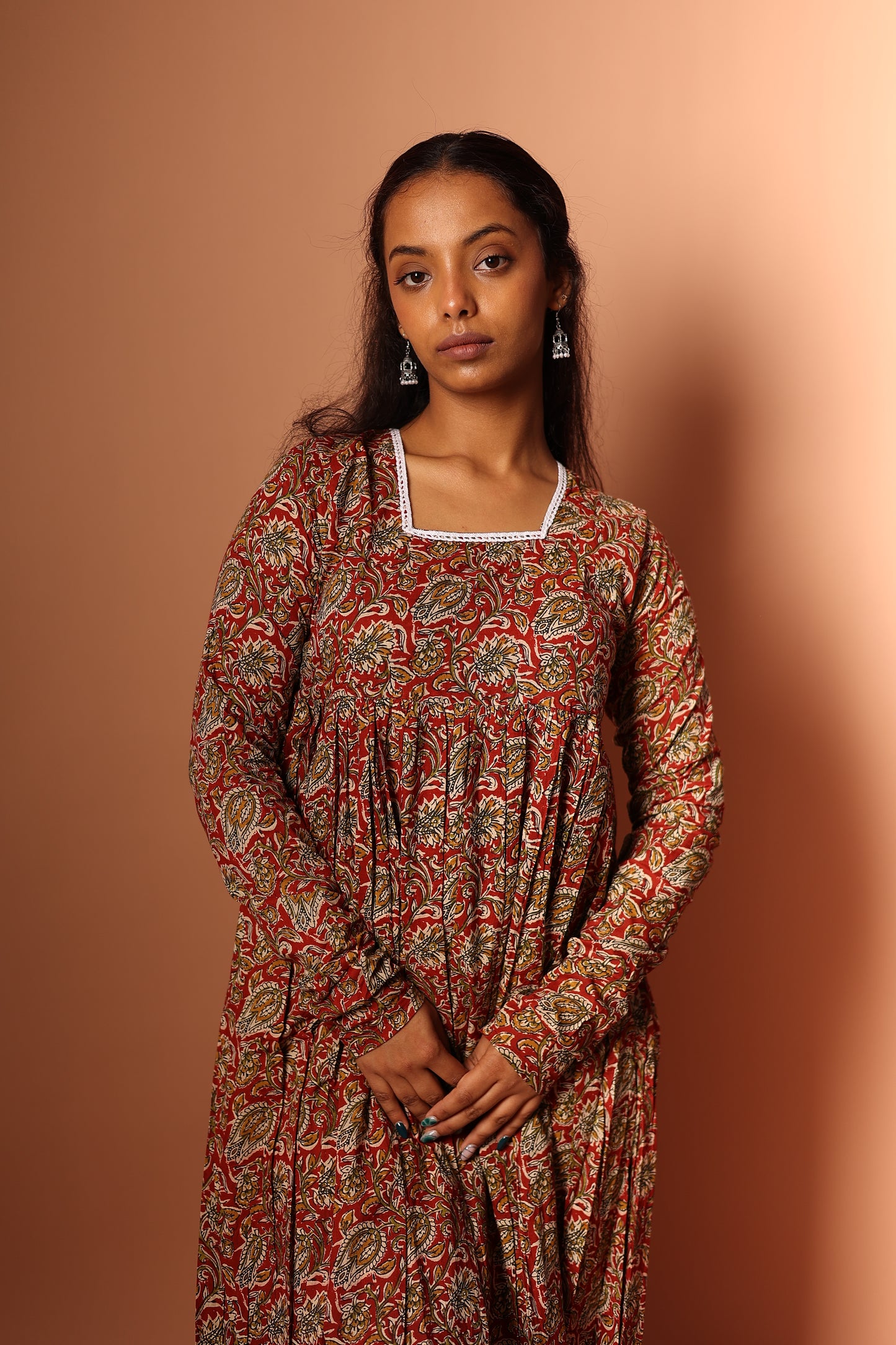 Red Anarkali Kurta Set