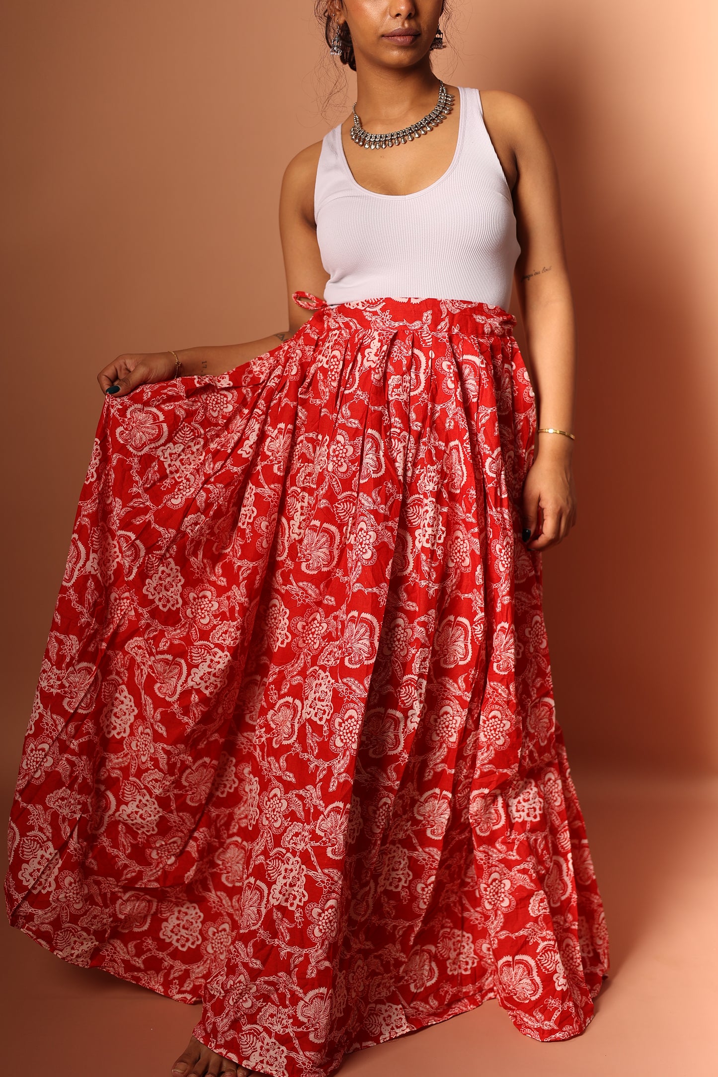 Maxi Skirt in Red
