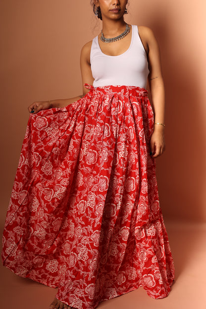 Maxi Skirt in Red