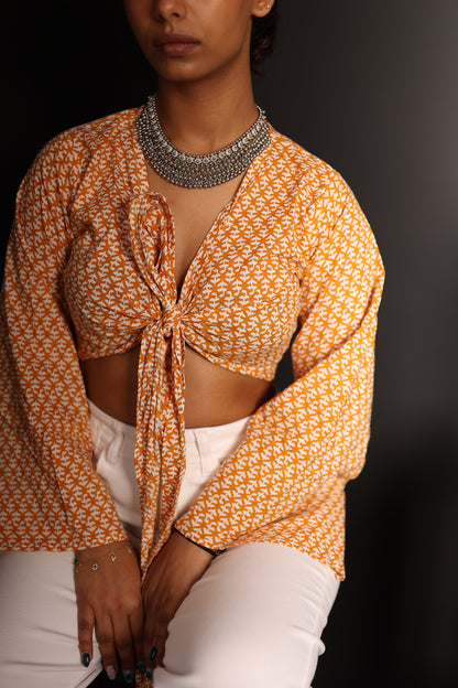 Wrap Top in Yellow