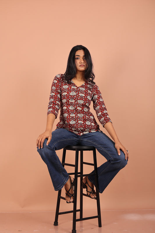 Tunic in Maroon