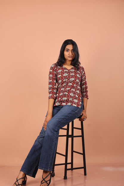 Tunic in Maroon